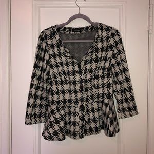 Black and grey peplum jacket/blazer